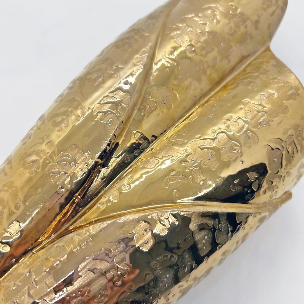 Vintage Savoy Weeping Gold Vase, 24k Gold coating - Picture 7 of 11